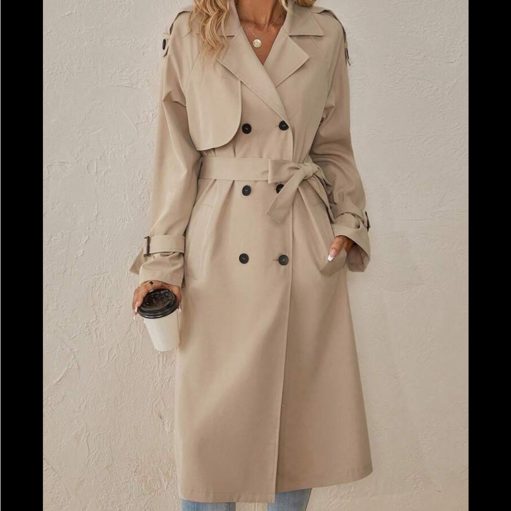 Springtime Khaki Trench Coat